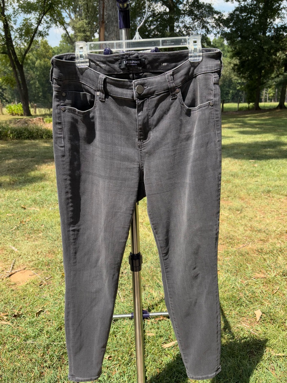 Liverpool Women's Charcoal Gray Skinny Jeans